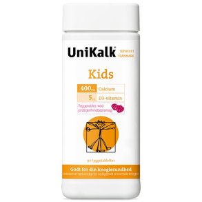 UniKalk Kids Tyggetablet - 90 tab