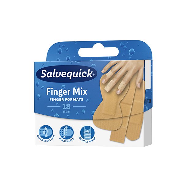 Salvequick Finger Mix Plaster - 18 Stk.