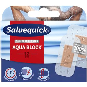 Salvequick Aqua Block Plaster - 12 Stk.