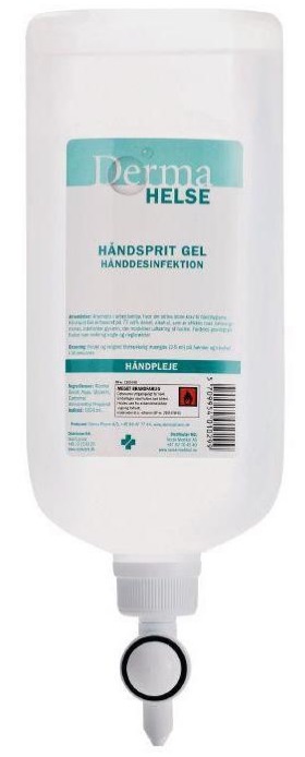 Se Derma Helse Hånddesinfektion Gel til Dispenser - 1000 ml. hos OnlineShoppen365