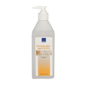 Kirurgisk hnddesinfektion, 85% ethanol, 0,5% klorhexidin med pumpe - 600 ml