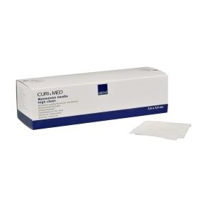 Curi-Med rene non-woven kompresser 7,5 x 7,5 cm. i boks - 150 stk.