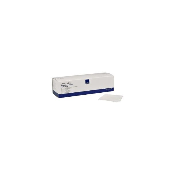 Curi-Med rene non-woven kompresser 7,5 x 7,5 cm. i boks - 150 stk.