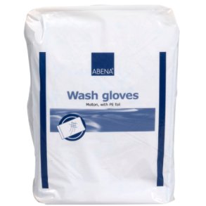 Abena Vaskehandske, ultrasonic sealed 23 x 16 cm - 50 stk.