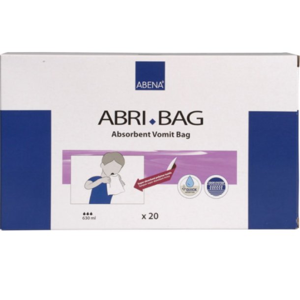 Opkastposer med Absorberende Indlg - 20 stk.