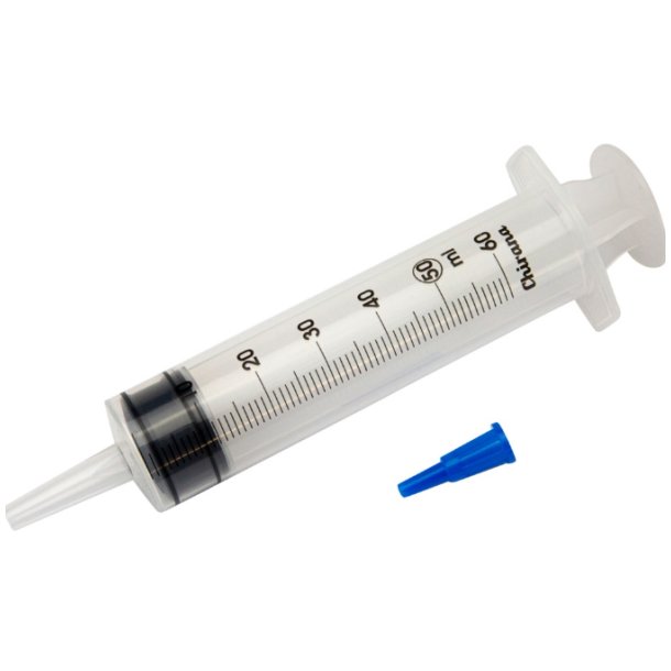 Chirana Sprjter 50/60 ml med Kateterspids og ls luer, centreret, 3 komp., steril - 100 stk.