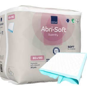 Abena Abri-Soft Engangsunderlag Superdry med Flaps, 180 x 80 cm. - 30 stk.