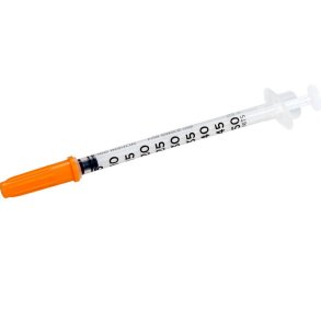 Chirana Insulinspr�jte 0,5 ml med Kanyle, Steril, 30G x 5/16, 8 mm - 100 stk.