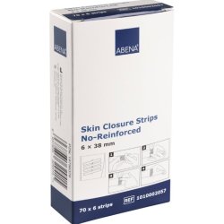Abena Suturtape 6 mm x 3,8 cm, brun, Fleksibel, ark � 6 strips, latexfri, steril, engangs - 70 ark.