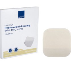 Abena Hydrokolloid Bandage, Ekstra Tynd, Semi-transparent, 7,5 x 7,5 cm. Steril  - 10 stk.