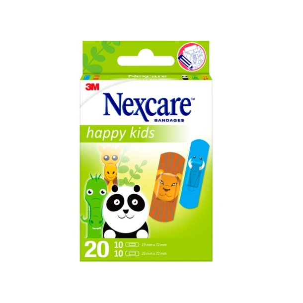 Nexcare Happy Kids Hypoallergent - 20 stk. i 2 str.