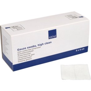 Curi-Med Gaze kompres 5 x 5 cm. high clean, 17 trde - 150 stk.