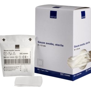 Curi-Med Gauze compress 5 x 5 cm. Sterile, 17 threads - 50 x 2 pcs.