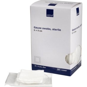 Curi-Med Gauze compress 5 x 5 cm. Sterile, 17 threads - 25 x 5 pcs.