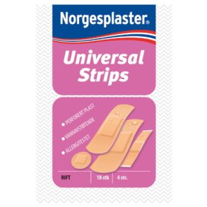 Universal Hfteplaster, Vandfast - 18 stk. i 4 str.