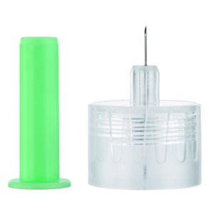 Pen needle, Green, Stainless Steel/PP/PE, 32G, 4 x 0.23mm, Sterile - 100 pcs.