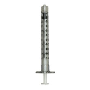 BD Plastipak 1 ml Syringe, Luer Lock, Cent. 3 Comp., Sterile - 100 pcs.