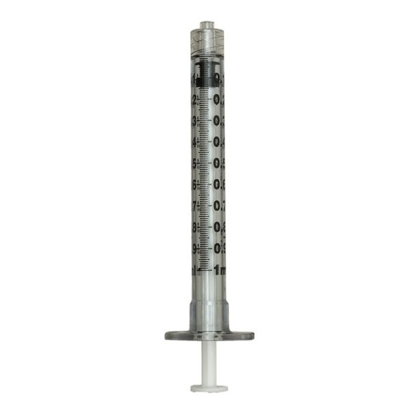 BD Plastipak 1 ml Syringe, Luer Lock, Cent. 3 Comp., Sterile - 100 pcs.