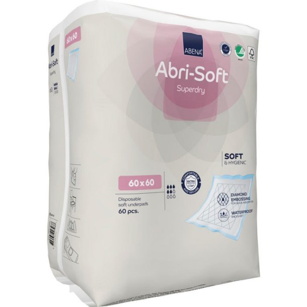 Abena Abri-Soft Engangsunderlag Superdry 60 x 60 cm. - 60 stk.