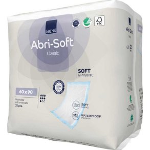 Abena Abri-Soft Engangsunderlag, Classic 60 x 90 cm. - 25 stk.