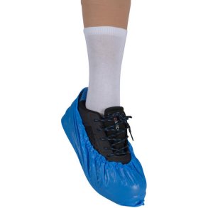 Blue Shoe Covers size Large - 100 pcs.