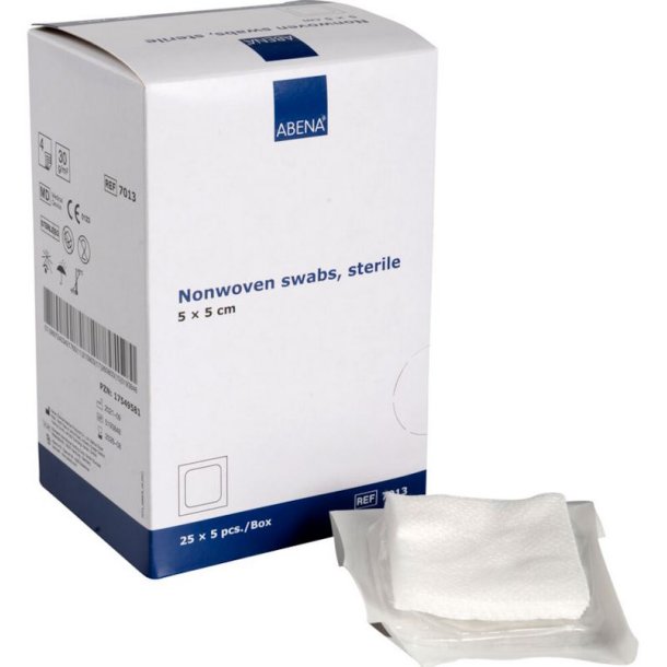 Abena Sterile Non-Woven Kompresser 5 x 5 cm. - 25 x 5 stk.