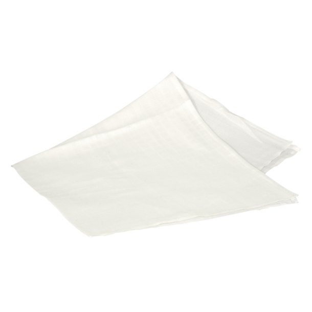 Hvid Stofble 80 x 80 cm. - 1 stk.