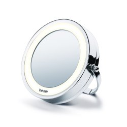 Beurer BS 59 Illuminated round cosmetic mirror with wall mount and LED light