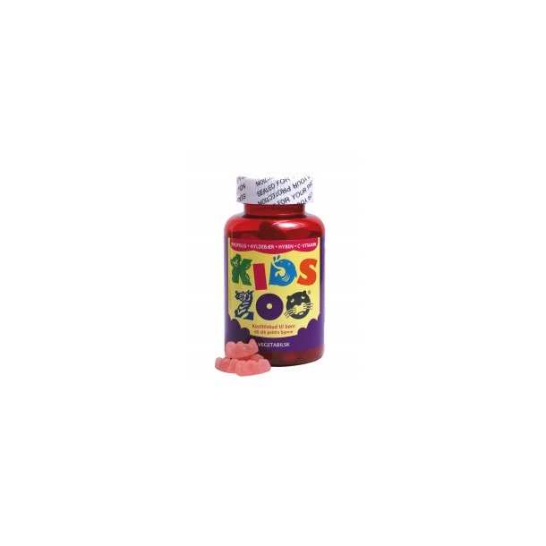 Kids Zoo Propolis med Hyldebr, Hyben, C-Vegetabilsk - 60 stk.
