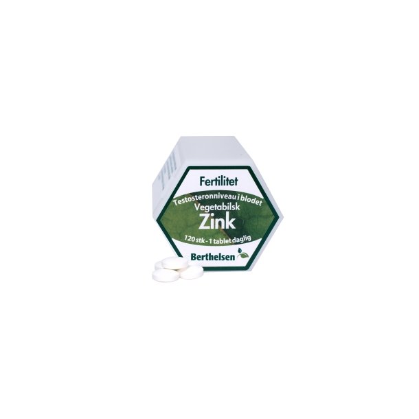 Berthelsen Vegetabilsk Zink 15 mg. - 120 stk.
