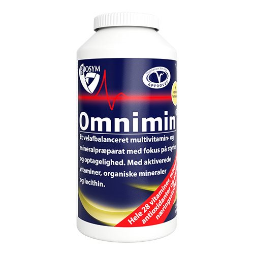 Se Biosym Omnimin Multivitaminer m. mineraler - 300 stk. hos OnlineShoppen365