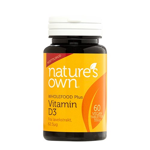 Vitamin D3 Vegan udvundet af lavekstrakt - 60 tab.
