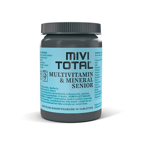 Billede af Mivi Total Senior Multivitamin og Mineraler - 90 tab.
