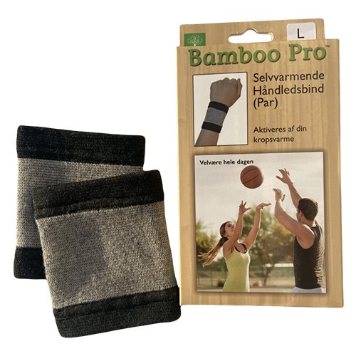 Se Bamboo Pro selvvarmende Håndledsbind Str. L - 2 stk. hos OnlineShoppen365