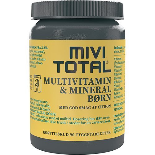 Mivi Total Tygge Multivitamin Børn - 90 tab.
