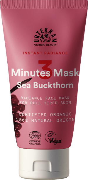 Se Urtekram Radiance 3 minutes Face Mask - 75 ml. hos OnlineShoppen365