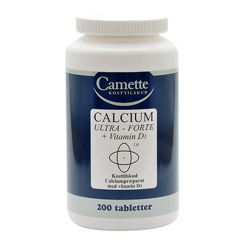 Se Camette Calcium Ultra Forte og D-vitamin - 200 tab. hos OnlineShoppen365