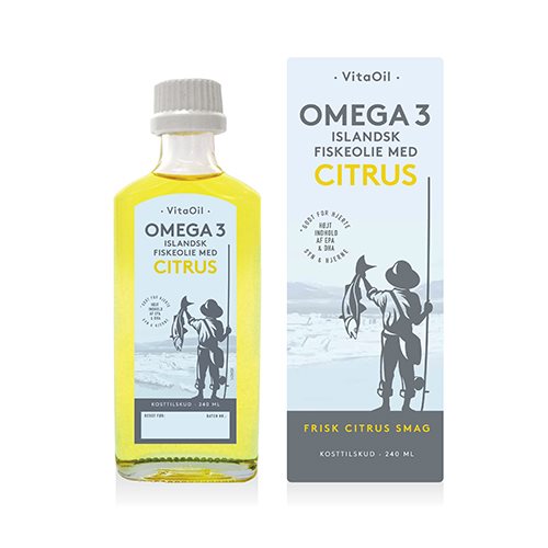 Se Omega 3 Islandsk Fiskeolie m. Citrus - 240 ml hos OnlineShoppen365