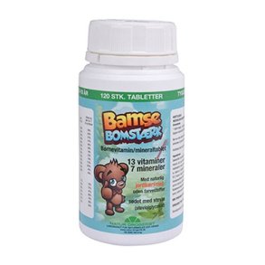 Bamse Bomstrk Vitamins with Natural Sugar - 120 pcs.