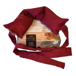 Lumbo cherry pillow with belt 13 x 55 cm.