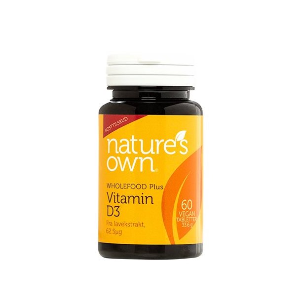 Vitamin D3 Vegan udvundet af lavekstrakt - 60 tab.