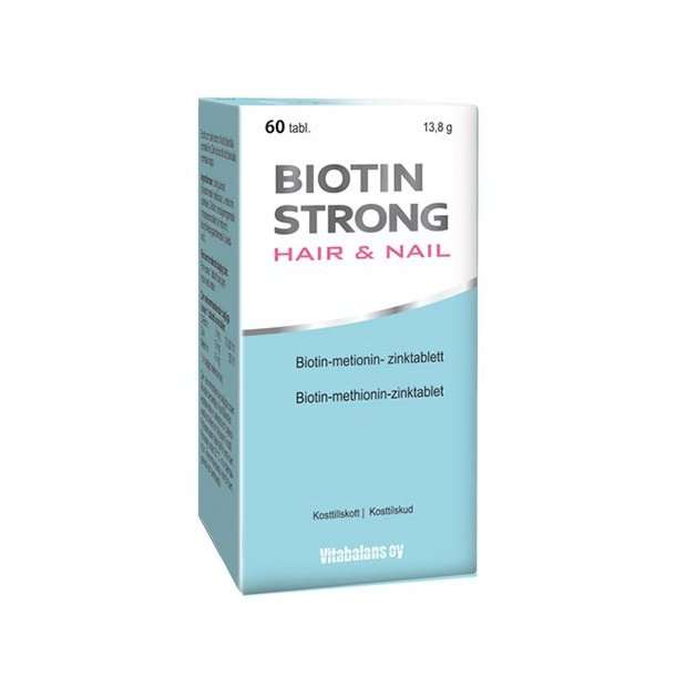 Biotin Strong til Hr, hud og Negle - 60 tab. 