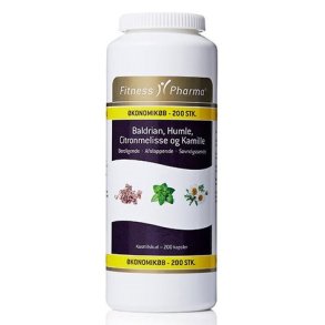 Fitness Pharma Valerian, Hops, Lemon Balm and Chamomile - 200 capsules