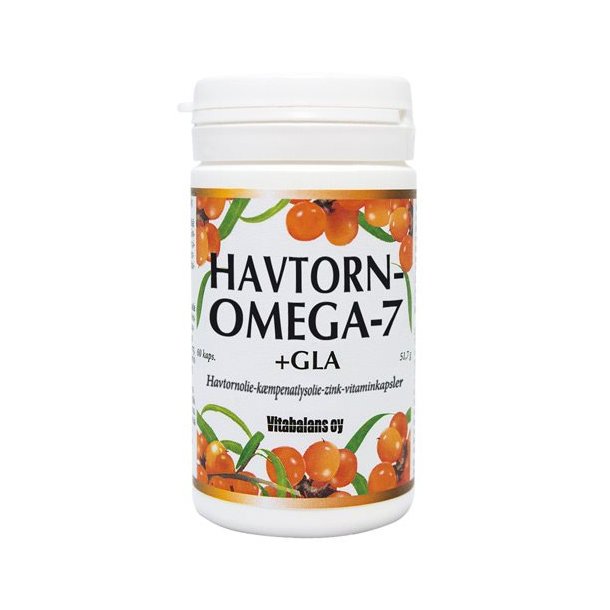 Havtorn omega 7 + GLA - 60 Kapsler