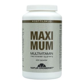 Maximum Extra - 13 Vitaminer, 10 Mineraler & Ginseng - 200 stk.