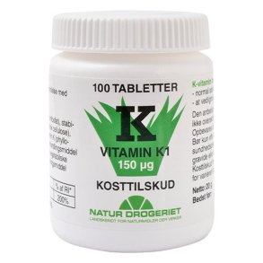 Natur-Drogeriet Vitamin K1, 150 mcg - 100 tabs.