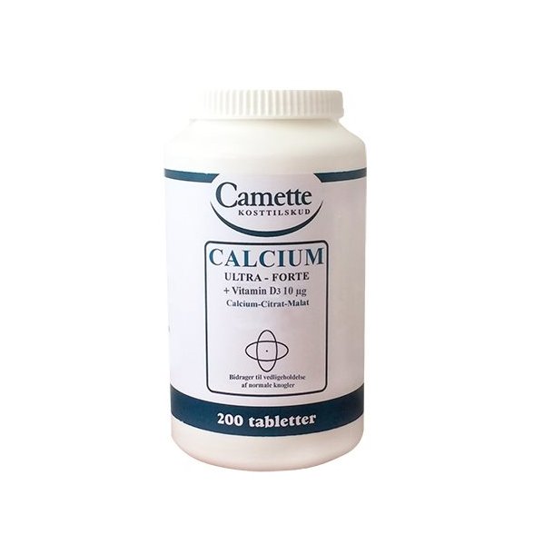 Camette Calcium Ultra Forte og Ekstra D3-vitamin - 200 tab.