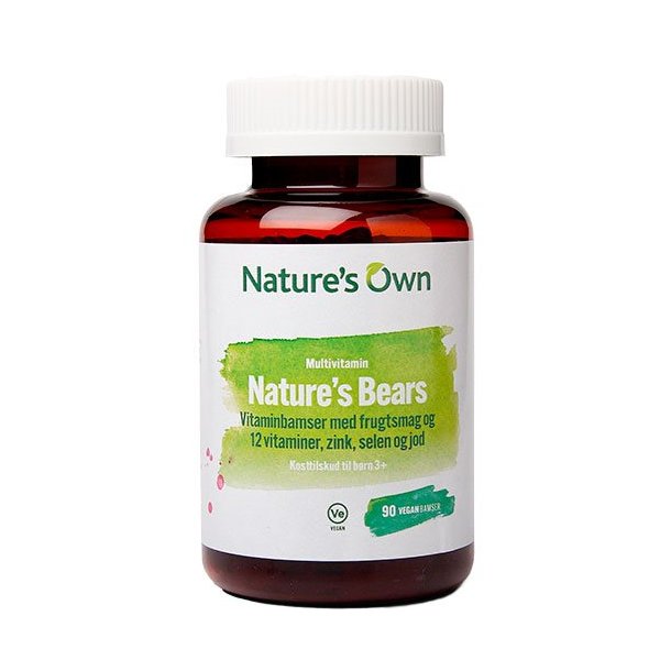 Nature's Bear Veganske Multivitaminer - 90 stk. vingummibamser