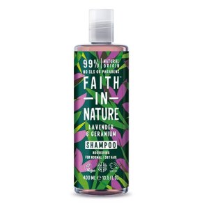 Faith in Nature Shampoo Lavendel og Geranium - 400 ml.