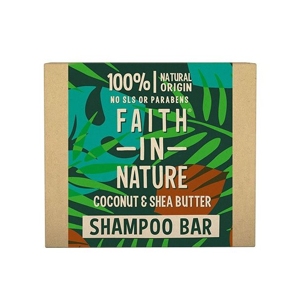 Faith in Nature Shampoo Bar Kokos og Sheasmr - 85 g.